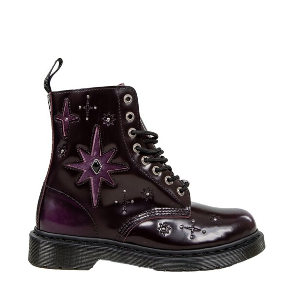 Dr Martens 1460 Wg Arcadia Velvet Boots (Purple) | Autumnal Bootss