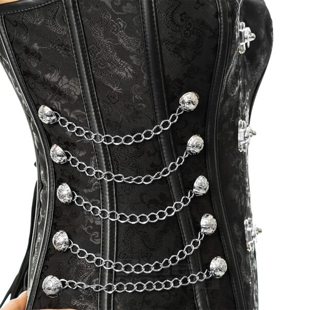 Vixxsin Steam Siren Corset (Black) | Blue Banana