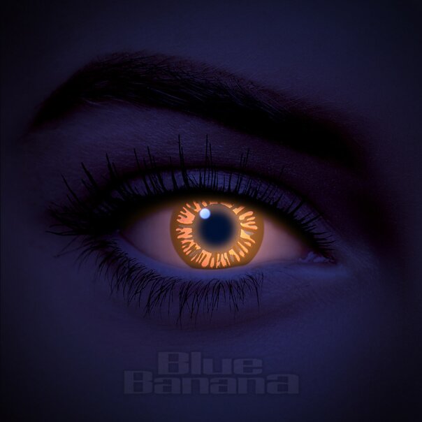 Bella UV I-Glow Orange Coloured Contact Lenses (30 Day) | Coloured Contacts