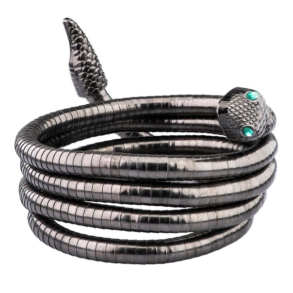 Armband mit Schlangenmotiv aus blauer Banane (Schwarz) | Alternative Accessoires
