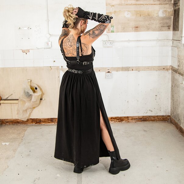 Vixxsin Junia Maxi Dress (Black) | Witchy Maxi Dress, Gothic Fashion