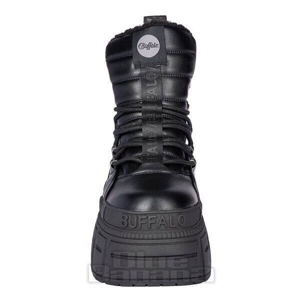 Buffalo Gospher Mid Boot (Black) | Alternative Platform Boots
