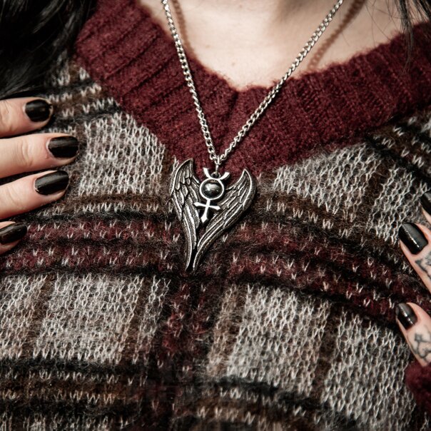 Collar de Ángel de Mercurio de Alchemy Gothic (plata) | Accesorios Blue Banana