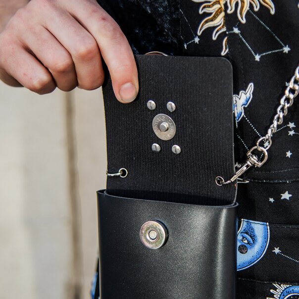 Blue Banana Faux Leather Ring Bag (Black) | Alternative Handbags