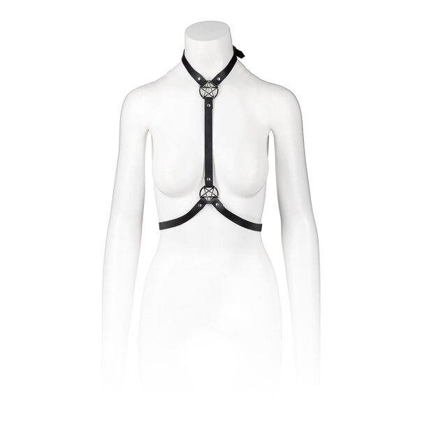 Blue Banana Pentagram Rings Harness (Schwarz) | Alternative Accessories