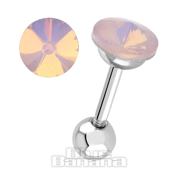 Chirurgenstahl 1.2mm Opal Schmuckstein Tragus Stab (Pink)