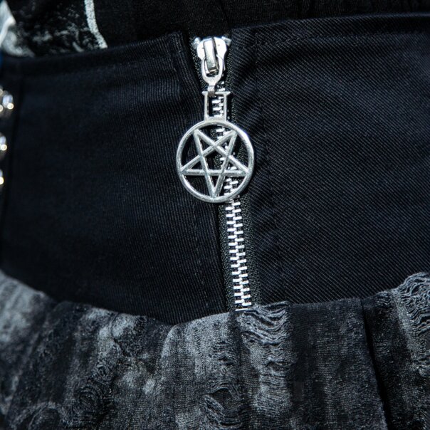 Heartless Nicandra Mini-Gonna (Nero/Grigio) | Blue Banana