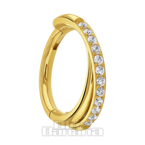 Blue Banana Plasma Gold 1.2 Double Hinged Ring (Gold)