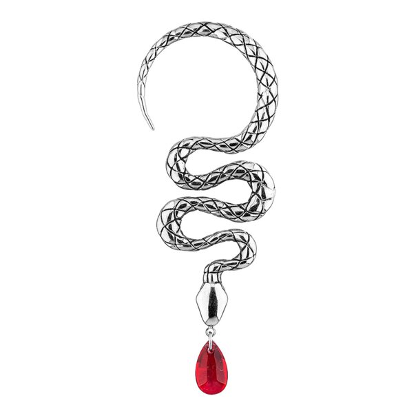 Blue Banana Surgical Steel Winding Snake Ear Weight (Silver) | Body Piercing Jewellery