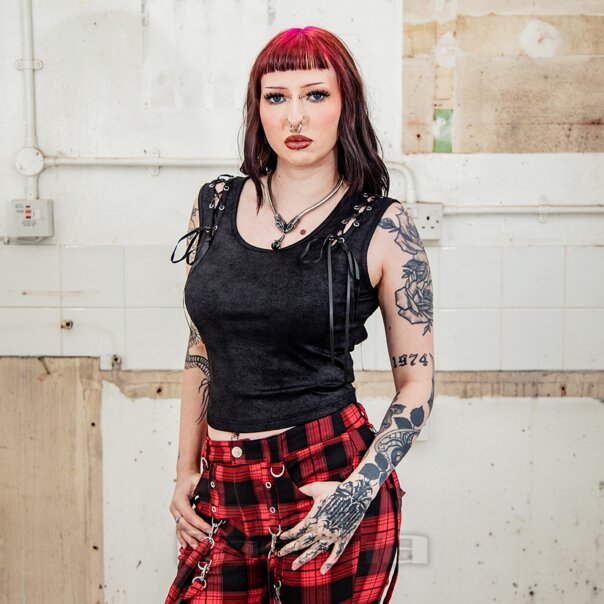 Banned Rogue Ribbon Top (Black) | Alternative Fashion, Goth Clothing