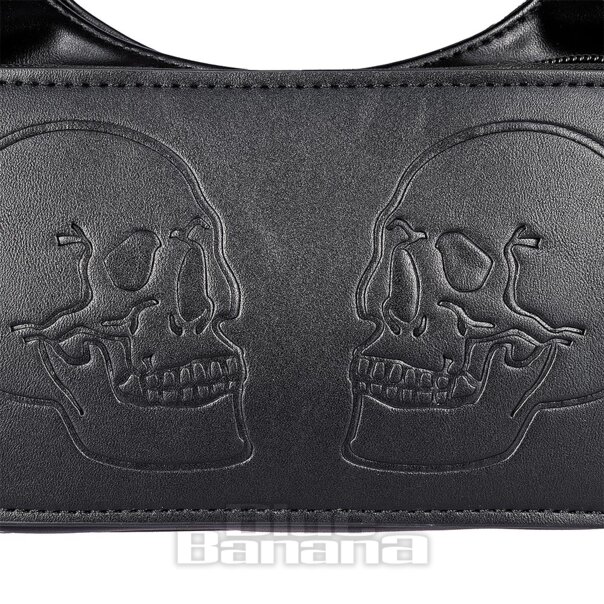 Banned Twin Terror Skull Handbag (Black) | Alternative Accessories