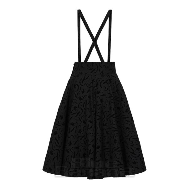 Banned  Cecilia Witchy Suspender Midi Skirt (Black) | Blue Banana