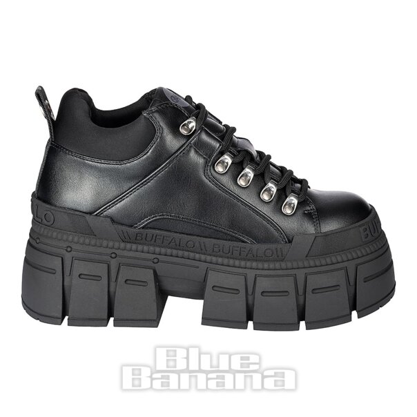 Chaussure végane Buffalo Gospher Hike (noire) | Blue Banana Footwear