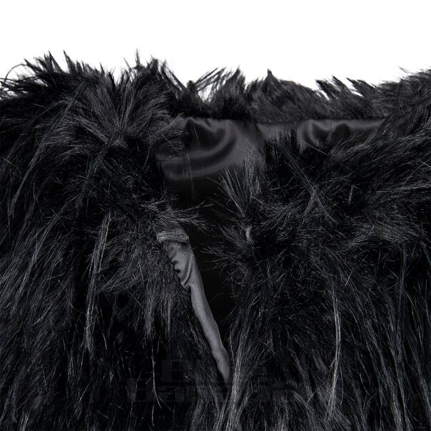 Blue Banana Faux Ostrich Gilet (Black) | Blue Banana