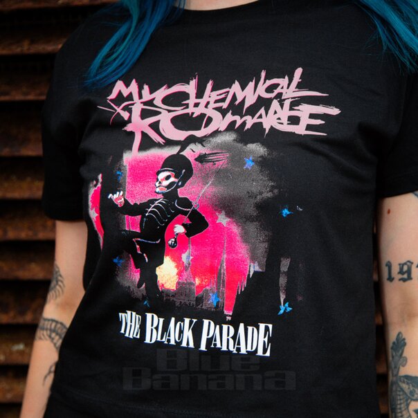 My Chemical Romance Marcha Oficial Camiseta Corta (Negro) | Blue Banana