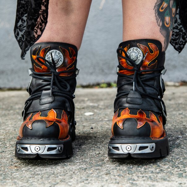 New Rock M.288- S1 Reactor Flame Ankle Boots | UK Supplier