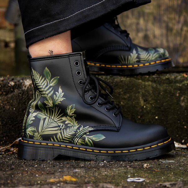 Dr Martens 1460 Evergreen Genix Boots (Black) | 1460 Boots