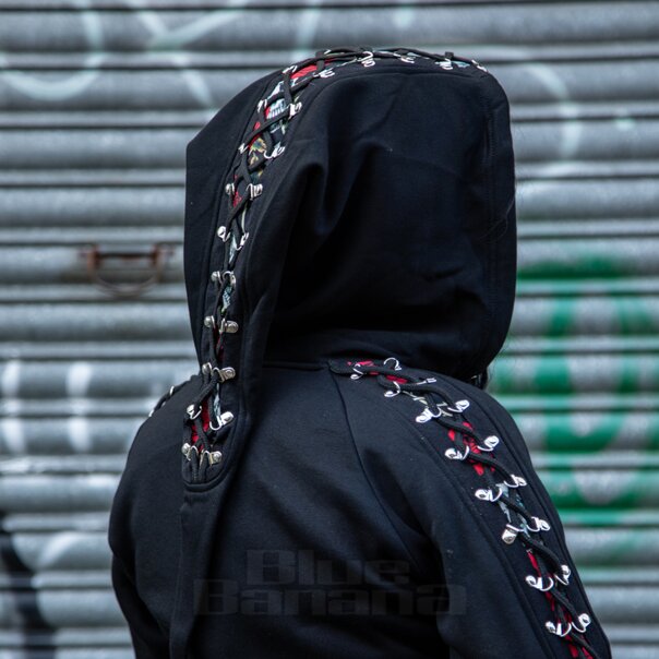 Banned Pixie Crâne Sweat À Capuche (Noir)