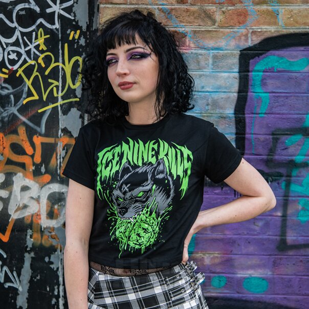 Ice Nine Kills Lobo Top Corto (Negro) | Blue Banana