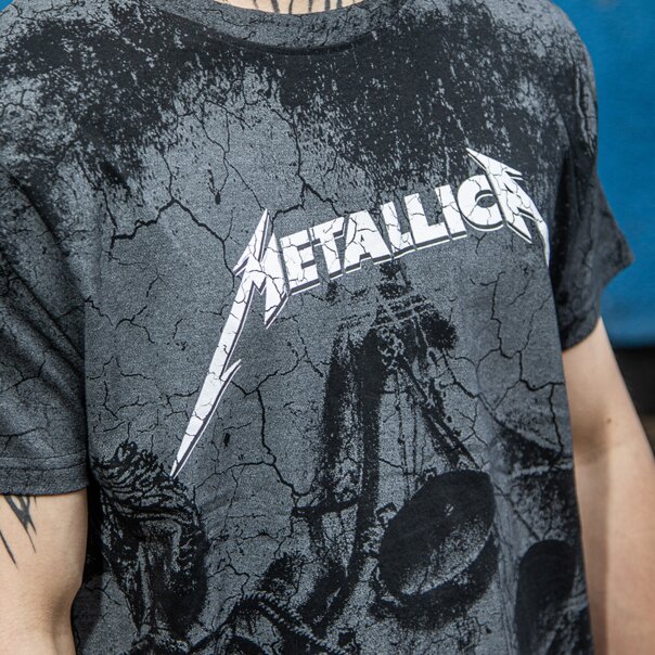 Official Metallica Justice Wash T Shirt (Black) | Official Band Merch