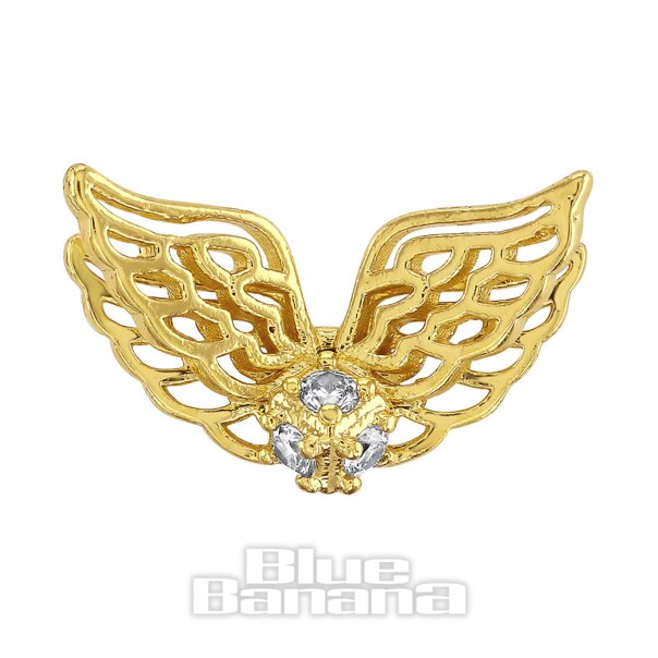 Blue Banana Flügel Aus Poliertem Titan, 1,2 X 8 Mm Fadenloses Labret (Gold) | Blue Banana