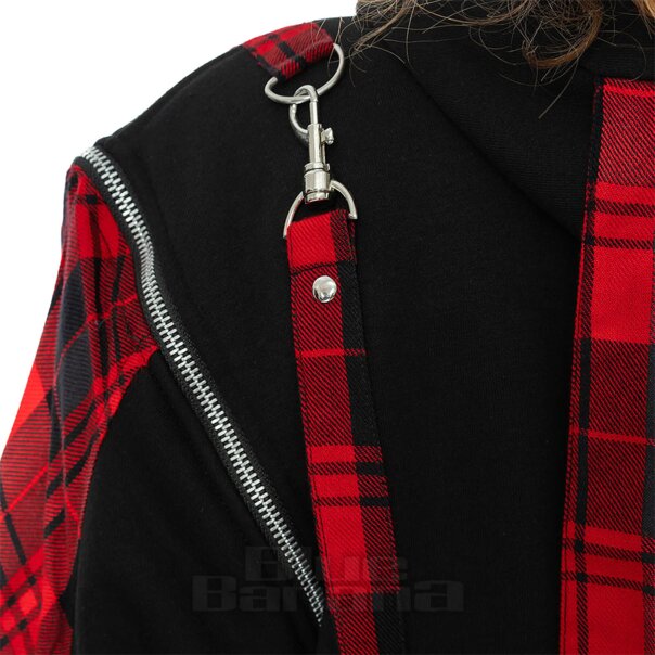 Luv Bunny Cursed Bunny Zip Hoodie (Black/Red) | Alternative Clothing