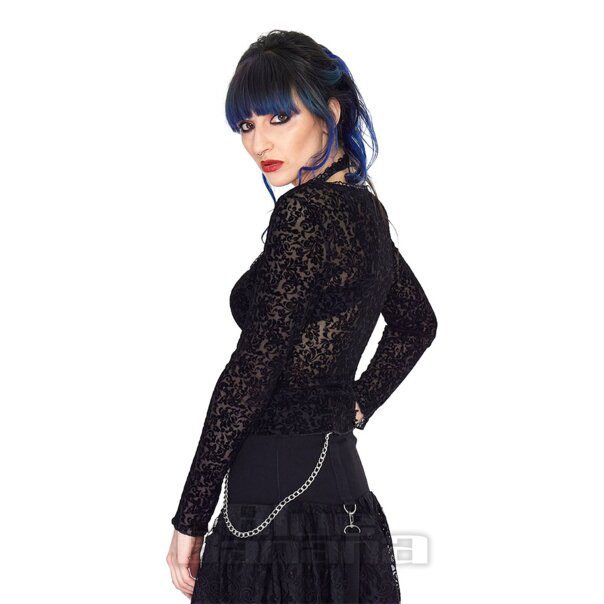 Jawbreaker Stormo Floreale Top (Nero) | Blue Banana