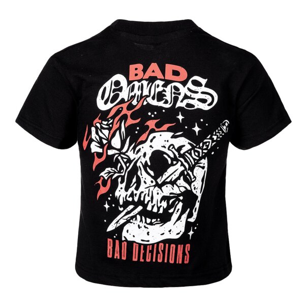 Bad Omens Dagger & Skull Crop T-Shirt (Black) | Cropped Band Tees
