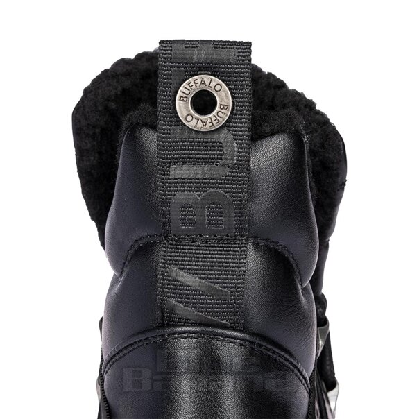 Buffalo Gospher Mid Boot (Black) | Alternative Platform Boots
