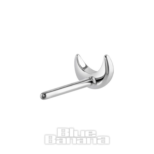 Piercing Blue Banana in oro bianco 14 carati con luna senza fili (oro bianco) | Piercing Blue Banana