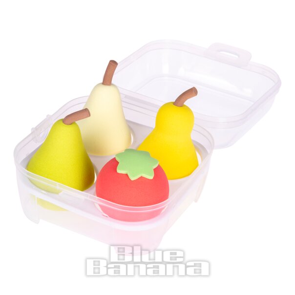 Spugne per il trucco Four Fruit (confezione da 4) | Lenti a contatto colorate