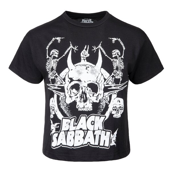 Camiseta corta de Black Sabbath Dancing Ladies (Negra) | Camisetas cortas de grupos musicales
