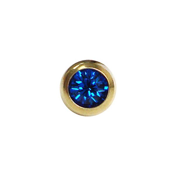Blue Banana Externally Threaded Plasma Gold Jewelled Ball (Capri)