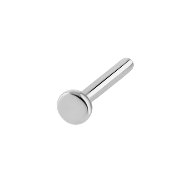 Blue Banana Polished Titanium Threadless Labret Base (Silver) | Threadless Piercing Jewellery