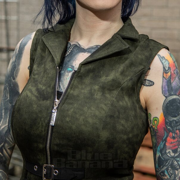 Banned Astrid Dress (Army Green) | Blue Banana