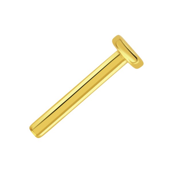 Blue Banana Plasma Gold Threadless Labret Base (Gold) | Threadless Piercing Jewellery