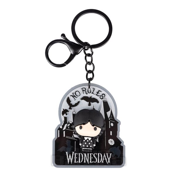 Offizieller 3D-Schlüsselanhänger „Wednesday“ (mehrfarbig) | Blaue Banane