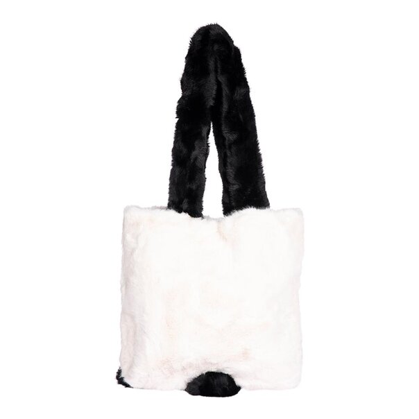 Blue Banana Fluffy Panda Bag (Black/White) | Alternative Accessories