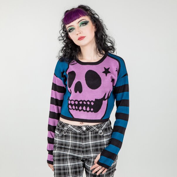 Banned Voidstar Crop Jumper (Purple) | Banned Alternative Clothing