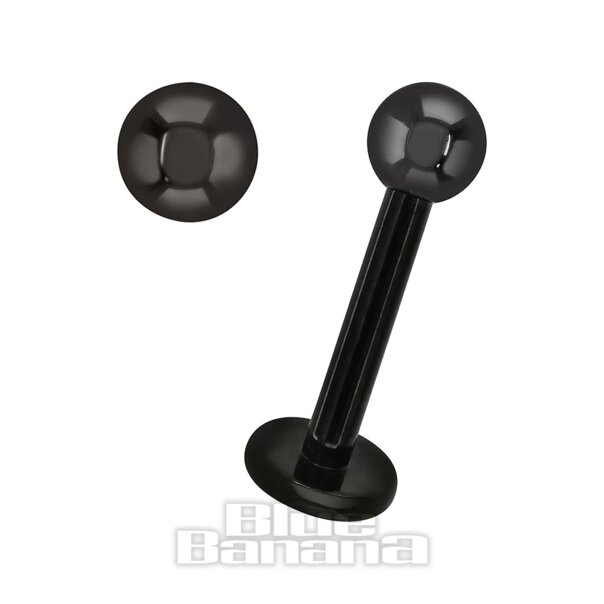 Blue Banana Black Titanium 1.2mm Labret | Piercing Jewellery