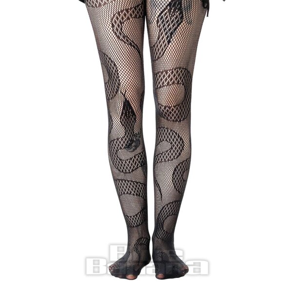 Innocent Serpent Fishnet Tights (Black) | Blue Banana Accessories