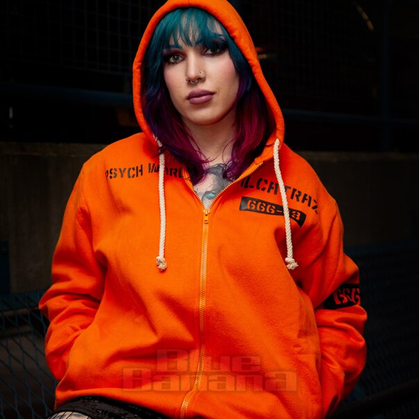 Banned Alcatraz Orange Hoodie | Gothic-Hoodies