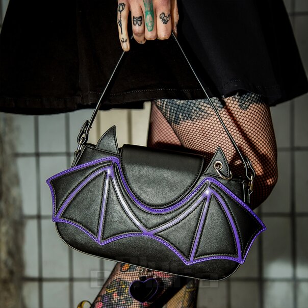 Banned Batwing Charm Handbag (Black) | Blue Banana