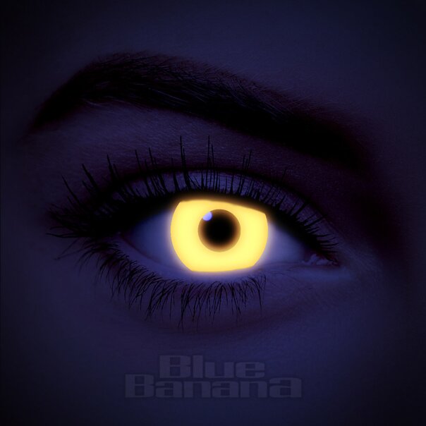 Orange UV I-Glow Coloured Contact Lenses (30 Day) | Coloured Contacts