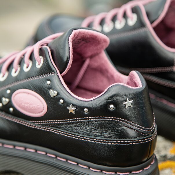 Dr Martens Buzz 5I Milled Gloss Shoe (Black) | Alternative Shoes