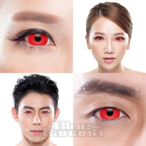 Mini Sclera 1 Day Tageskontaktlinsen in Rot, Coloured Contacts UK