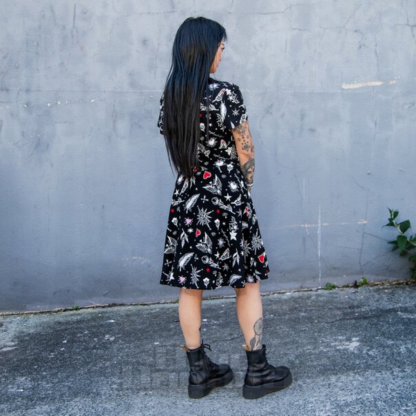 Hell Bunny Leah Mini Dress (Black) | Alternative Mini Dresses