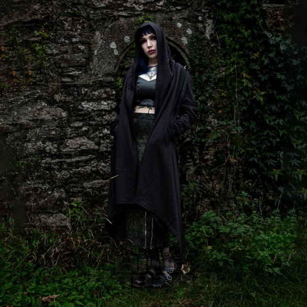 Killstar Assassins Hooded Cardigan (Black) | Gothic Fashion