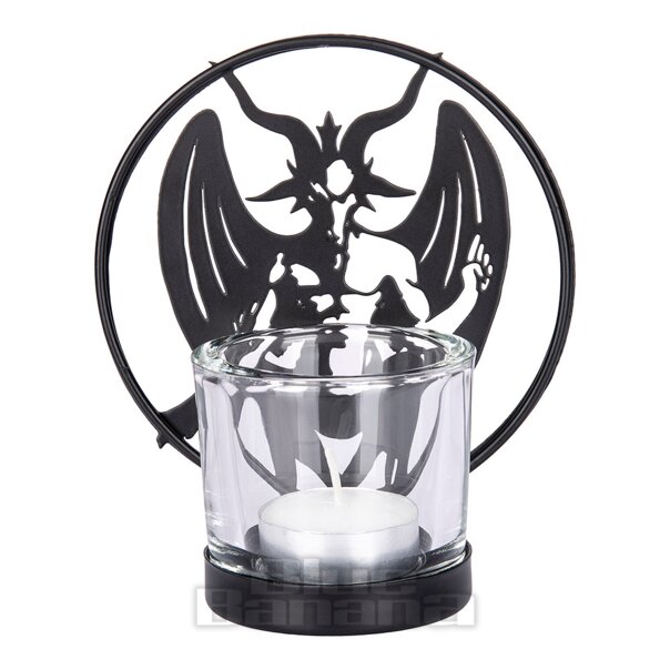 Alchemy Gothic Baphomet Tealight Candle Holder (Black) | Blue Banana