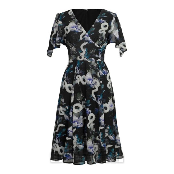 Hell Bunny Serpent Midi Dress (Multicolour) | Alternative Midi Dresses